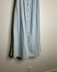 Pistola 100% Cotton Denim Chambray Button Down Flowy Maxi Skirt