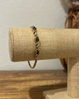 925 Sterling Silver Gold Plated Blue Sapphire Gemstone Rope Bracelet