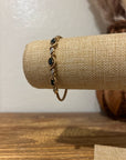 925 Sterling Silver Gold Plated Blue Sapphire Gemstone Rope Bracelet
