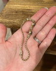 925 Sterling Silver Gold Plated Blue Sapphire Gemstone Rope Bracelet