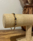 925 Sterling Silver Gold Plated Blue Sapphire Gemstone Rope Bracelet