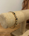 925 Sterling Silver Gold Plated Blue Sapphire Gemstone Rope Bracelet