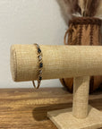 925 Sterling Silver Gold Plated Blue Sapphire Gemstone Rope Bracelet