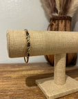 925 Sterling Silver Gold Plated Blue Sapphire Gemstone Rope Bracelet