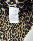 Equipment Femme 100% Silk Cheetah Animal Print Button Down Long Sleeve Blouse