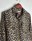 Equipment Femme 100% Silk Cheetah Animal Print Button Down Long Sleeve Blouse