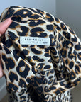 Equipment Femme 100% Silk Cheetah Animal Print Button Down Long Sleeve Blouse