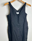 NWT MATE The Label 100% Organic Linen Button Front Midi Dress