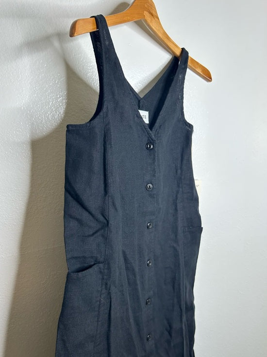 NWT MATE The Label 100% Organic Linen Button Front Midi Dress