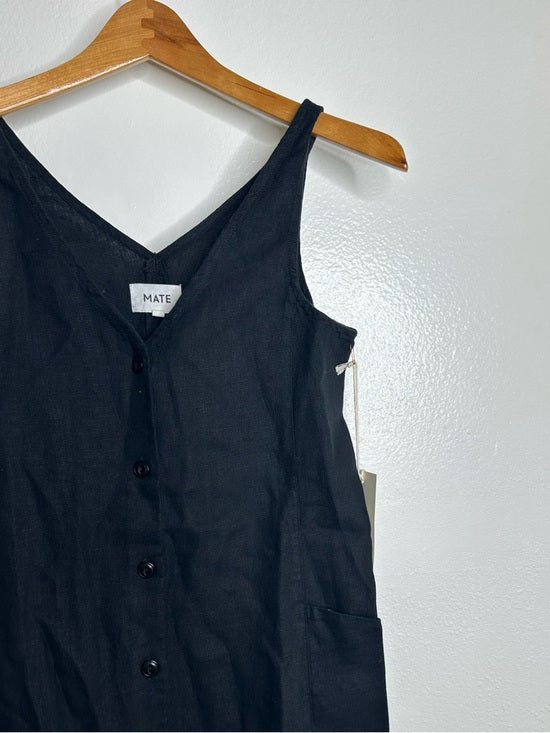 NWT MATE The Label 100% Organic Linen Button Front Midi Dress