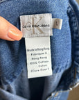 Calvin Klein 100% Cotton Denim Button Down Tailored Jean Long Sleeve Shirt