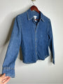 Calvin Klein 100% Cotton Denim Button Down Tailored Jean Long Sleeve Shirt