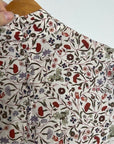FRAME 100% Silk High Neck Floral Long Sleeve Mini Dress