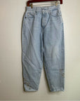 AG 100% Cotton Ultra High Waist Barrel Leg Embroidered Jean