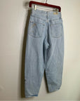AG 100% Cotton Ultra High Waist Barrel Leg Embroidered Jean