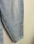 AG 100% Cotton Ultra High Waist Barrel Leg Embroidered Jean