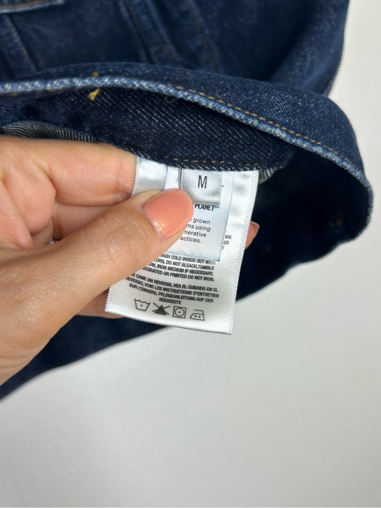 AGOLDE 100% Regenerative Cotton Dark Denim Leo Button Down Vest