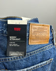 Levi's 100% Cotton Denim Middy Straight Leg Medium Wash Jean