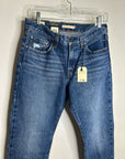 Levi's 100% Cotton Denim Middy Straight Leg Medium Wash Jean