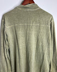 Poetry Hemp Organic Cotton Green Button Down Lightweight Long Sleeve Top