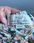 Trovata 100% Cotton Ruched Floral Babydoll Puff Sleeve Blouse