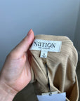 Nation LA 100% Cotton Tan Toffee Gold Button Muscle Tank Top