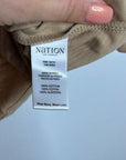 Nation LA 100% Cotton Tan Toffee Gold Button Muscle Tank Top