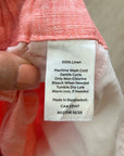 Talbots 100% Linen Nantucket Pull on Paperbag Short 5" Coral Pink
