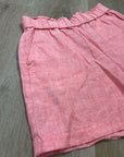 Talbots 100% Linen Nantucket Pull on Paperbag Short 5" Coral Pink