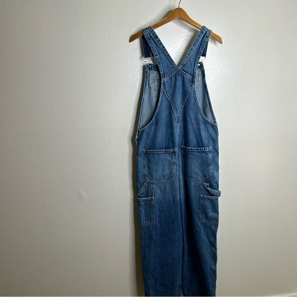 Frame Denim 100% Cotton Straight Leg Utility Patch Overalls