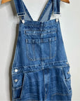 Frame Denim 100% Cotton Straight Leg Utility Patch Overalls