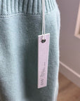 One Grey Day 100% Cashmere Teal Blue Turtleneck Tunic Sweater