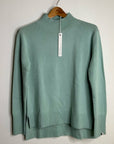 One Grey Day 100% Cashmere Teal Blue Turtleneck Tunic Sweater