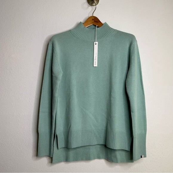 One Grey Day One Grey Day 100% Cashmere Teal Blue Turtleneck Tunic Sweater - Cashmere