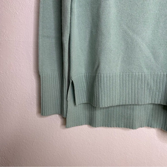 One Grey Day One Grey Day 100% Cashmere Teal Blue Turtleneck Tunic Sweater - Cashmere