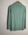 One Grey Day 100% Cashmere Teal Blue Turtleneck Tunic Sweater