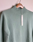 One Grey Day 100% Cashmere Teal Blue Turtleneck Tunic Sweater