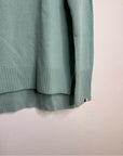 One Grey Day 100% Cashmere Teal Blue Turtleneck Tunic Sweater