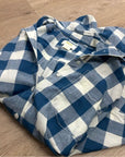 Anthropologie Maeve 100% Cotton Blue White Checkered Button Down Top