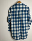 Anthropologie Maeve 100% Cotton Blue White Checkered Button Down Top