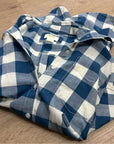 Anthropologie Maeve 100% Cotton Blue White Checkered Button Down Top