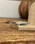 925 Sterling Silver Abalone Shell Hinged Bangle Bracelet