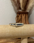 925 Sterling Silver Abalone Shell Hinged Bangle Bracelet