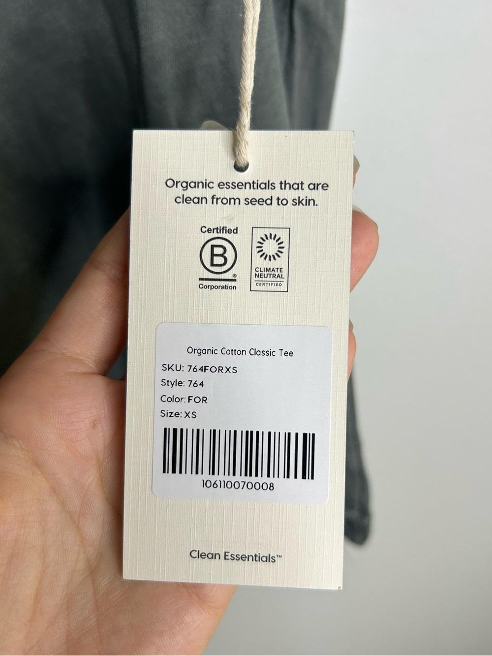 MATE The Label 100% Organic Cotton Classic T - Shirt Forest Green