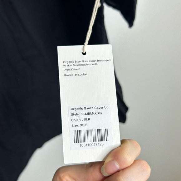 MATE The Label 100% Organic Cotton Gauze Black Cover - Up XS/S