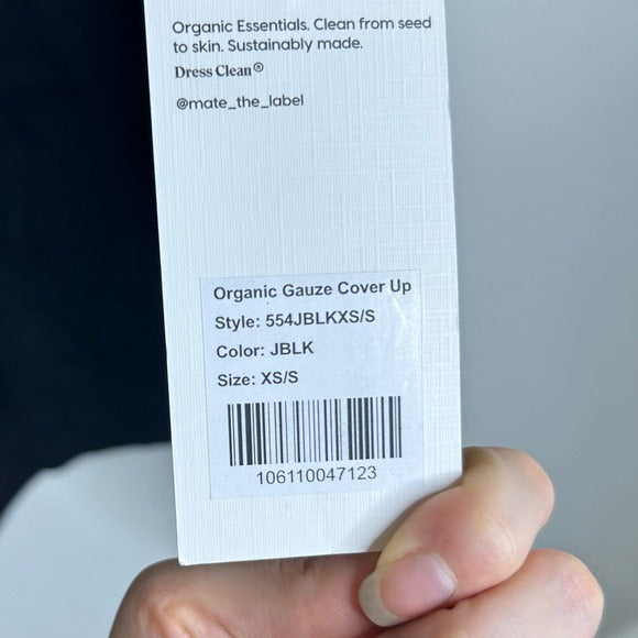 MATE The Label 100% Organic Cotton Gauze Black Cover - Up XS/S