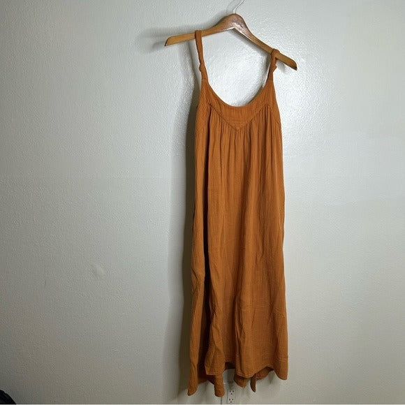 XiRENA Xirena 100% Cotton Gauze Midi Dress in Beehive - Cotton