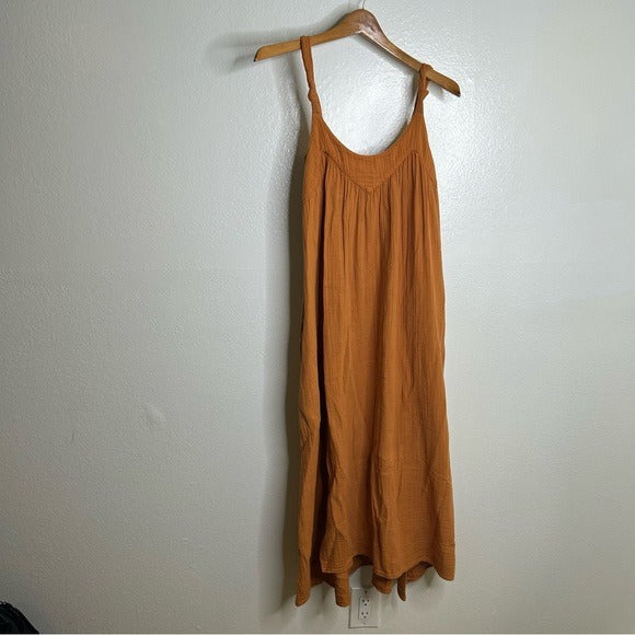 XiRENA Xirena 100% Cotton Gauze Midi Dress in Beehive - Cotton