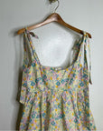 Lovers + Friends 100% Cotton Floral Pastel Bubble Hem Mini Dress