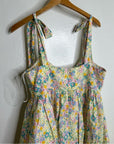 Lovers + Friends 100% Cotton Floral Pastel Bubble Hem Mini Dress